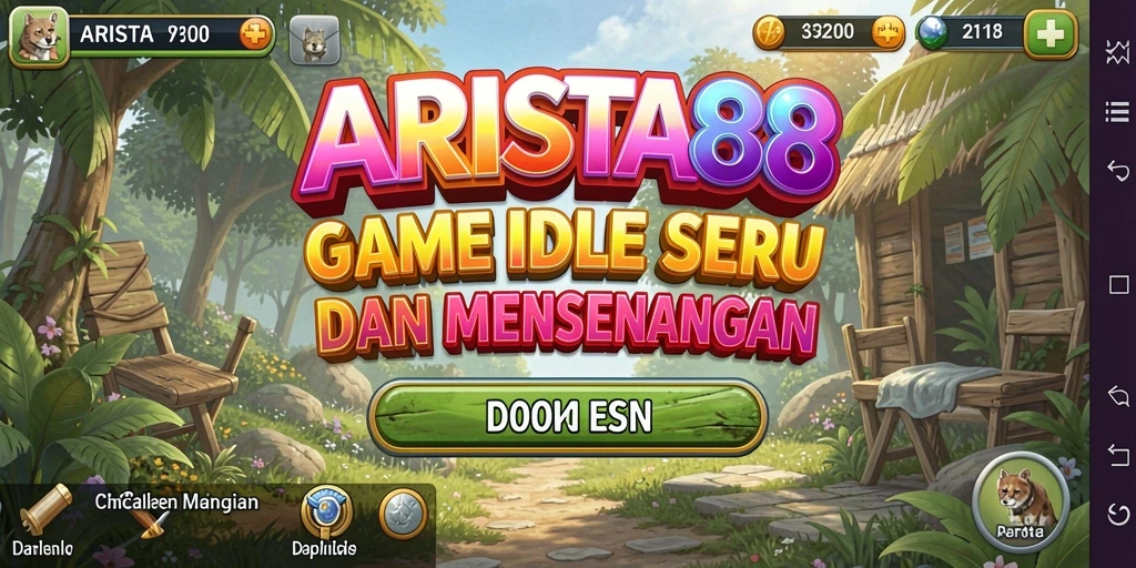 Tangkapan layar gameplay ARISTA88 menampilkan suasana permainan Idle yang menyenangkan.