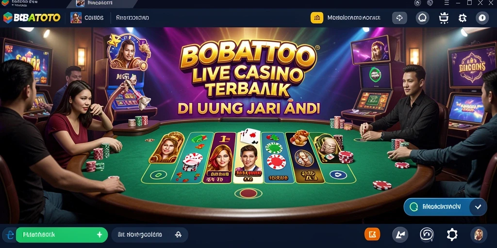 Tampilan gameplay Live Casino BOBATOTO yang menegangkan dan interaktif.