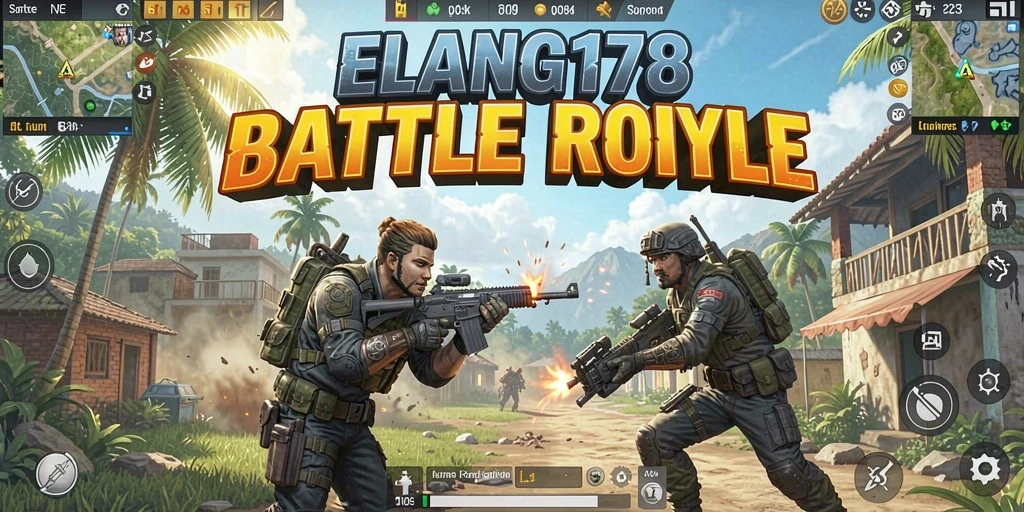 Gameplay epik dalam ELANG178 Battle Royale yang menguji keterampilan bertahan hidup.