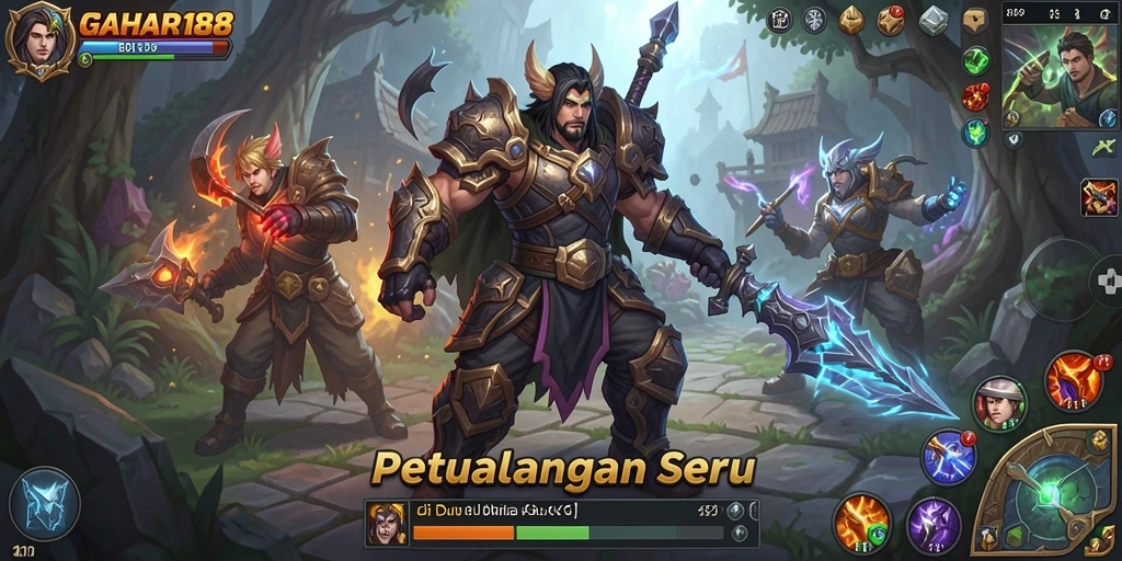 Tampilan gameplay seru di GAHAR188 dengan aksi pertempuran yang dinamis.