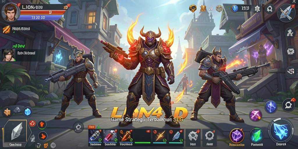 Gameplay LION4D yang menegangkan menampilkan pertempuran strategis.
