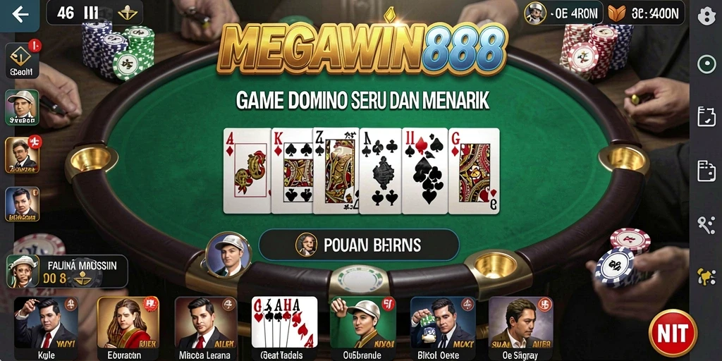 Gameplay mengasyikkan MEGAWIN888 dalam permainan Domino.