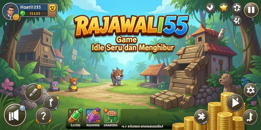 Tampilan gameplay RAJAWALI55 yang menarik dan penuh warna.