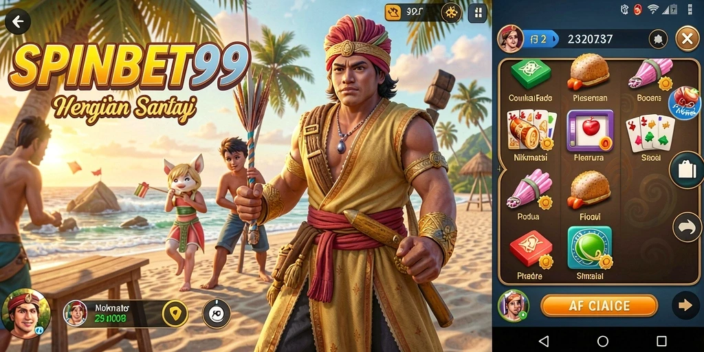 Tampilan gameplay SPINBET99 yang menarik dan penuh warna.