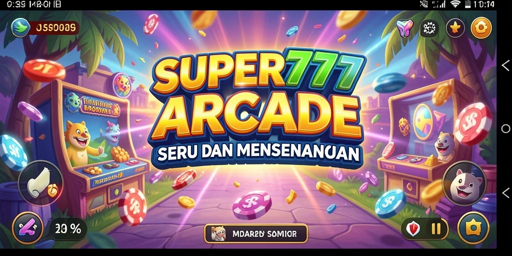 Tampilkan gameplay mendebarkan di SUPER777 dengan efek visual menarik.