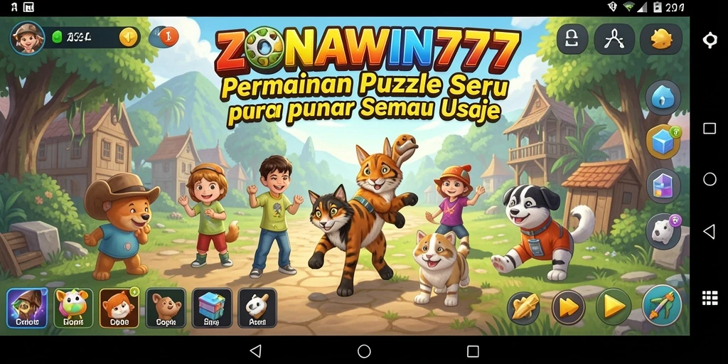 Screenshot menampilkan gameplay menyenangkan dari ZONAWIN777 dengan teka-teki yang menarik.